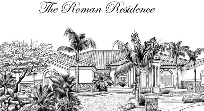 House portrait example - The Roman Residence